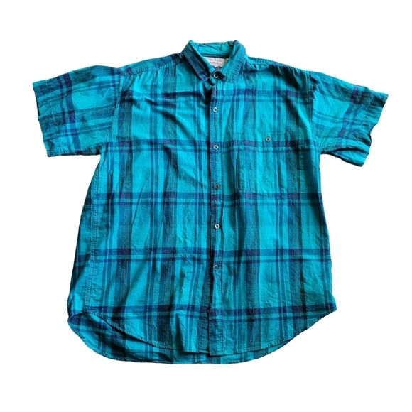 Custom Club International by Van Heusen VTG Button Down Shirt SZ Small Plaid - Picture 2 of 7